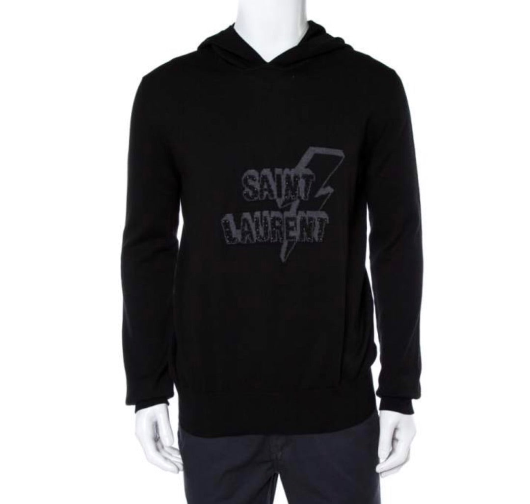 Saint Laurent Lightning Bolt Hooded sweater