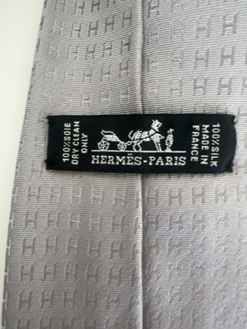 Hermes Silk Tie with H’s
