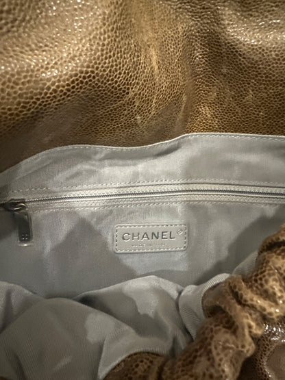 Chanel Glazed caviar leather Chanel Elastic Flap Bag