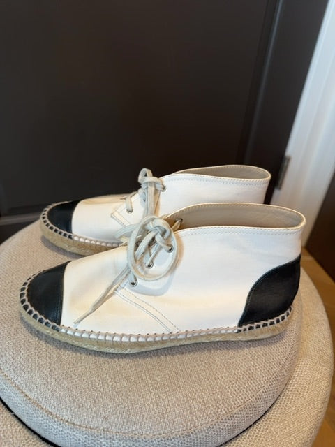 Chanel Lace up Espadrilles