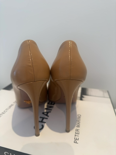 Prada Saffiano leather pointed-toe pumps with sleek stiletto hee