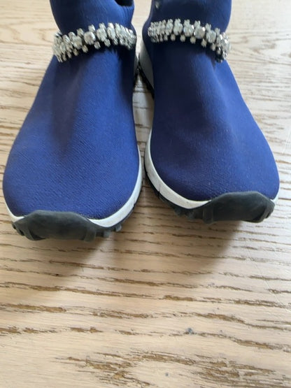 Jimmy Choo Verona knit sneakers featuring crystal embellishments