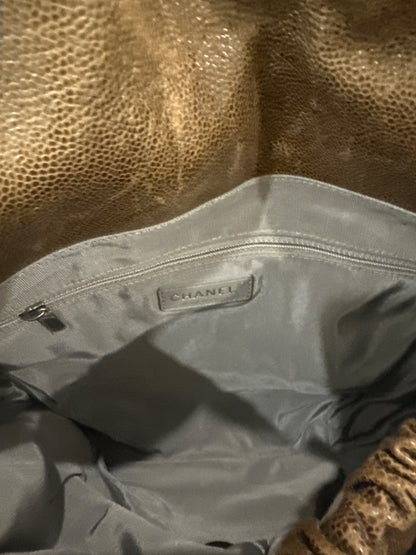 Chanel Glazed caviar leather Chanel Elastic Flap Bag