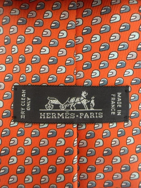 Hermes Tie with Helmets