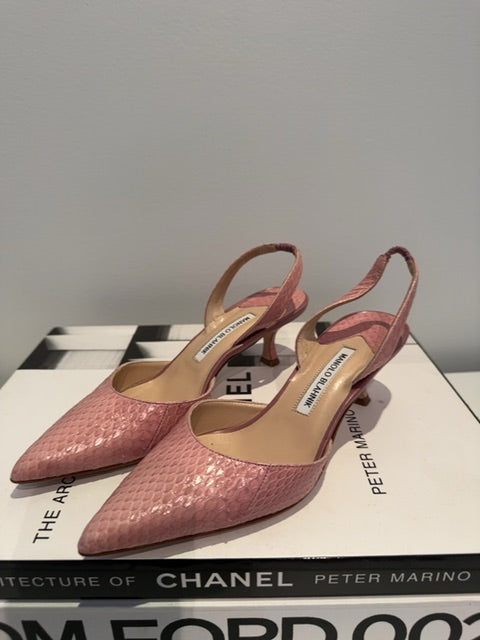 Manolo Blahnik Snakeskin Heels