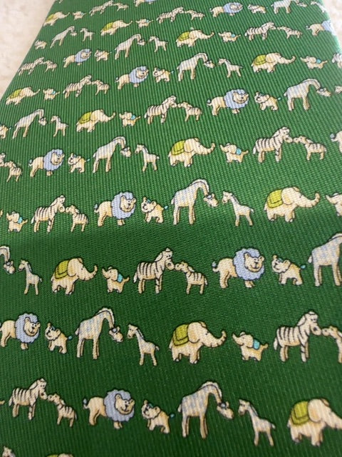Ferragamo Safari Print Tie