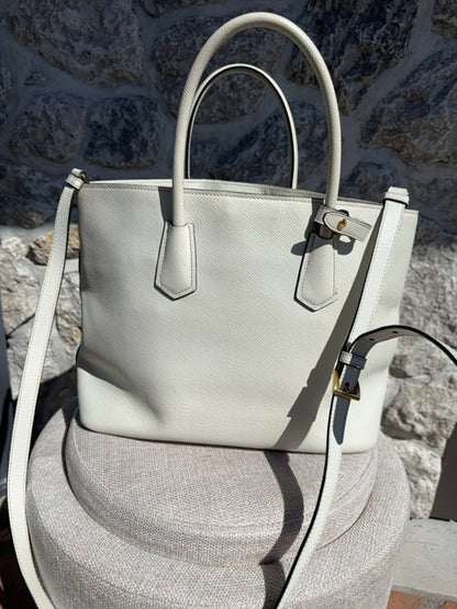 Prada Saffiano Cuir Front Pocket Convertible Tote