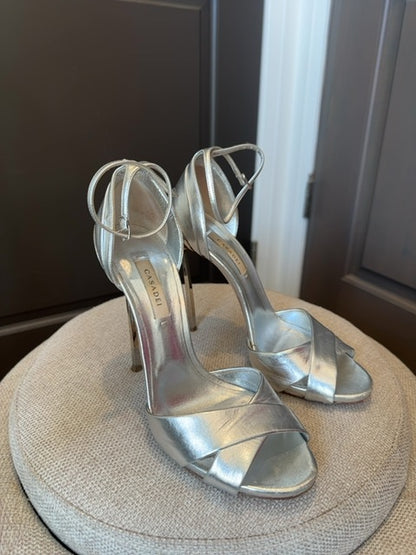 Casadei Silver Metallic Heels