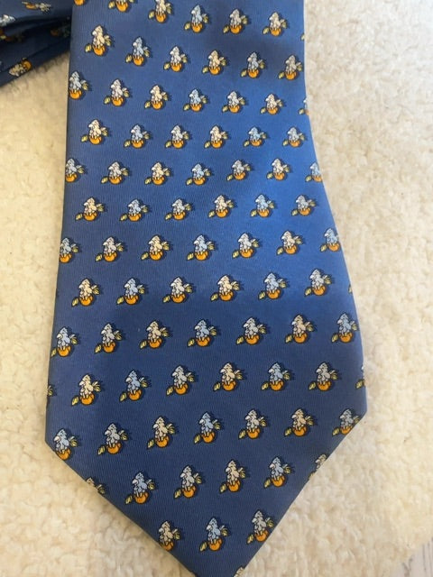 Ferragamo Silk Tie with little birds