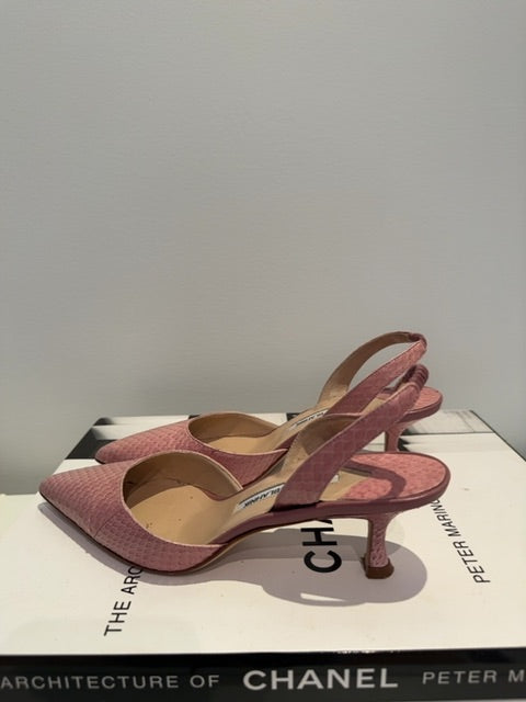 Manolo Blahnik Snakeskin Heels