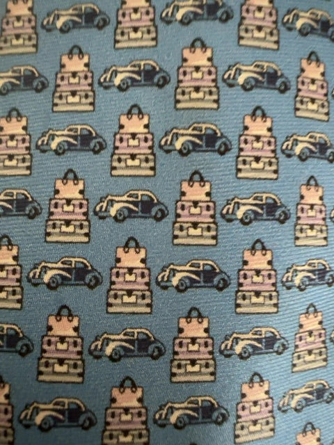 Louis Vuitton Silk Tie with Classic Cars