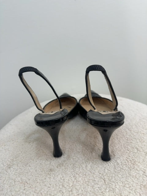 Manolo Blahnik Sling back patent leather