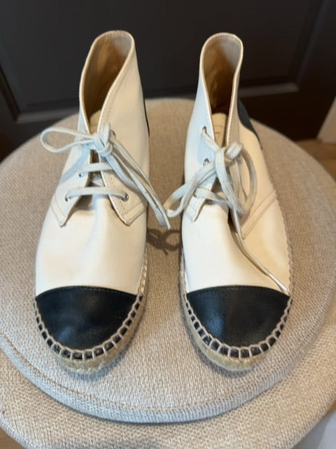 Chanel Lace up Espadrilles