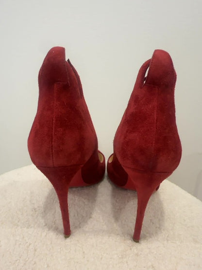 Louboutins Victorina Red Suede Flame