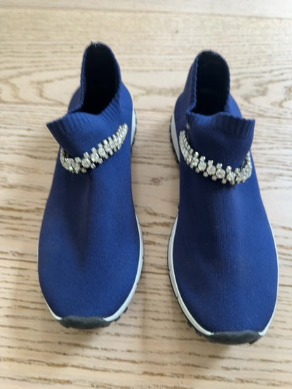 Jimmy Choo Verona knit sneakers featuring crystal embellishments