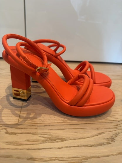 Fendi Baguette FF leather strappy sandals