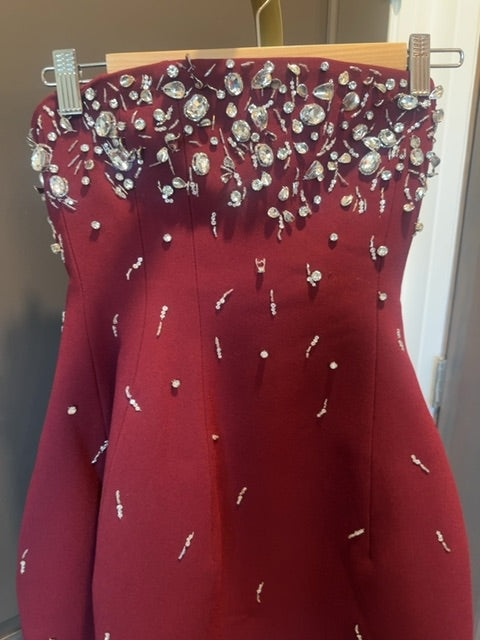 Jonathan Simkhai Arta embellished crêpe corset minidress