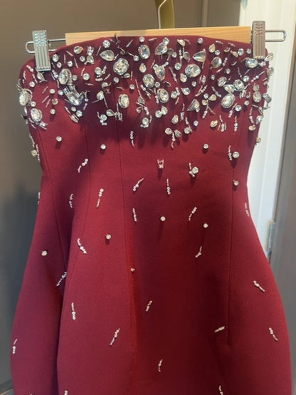 Jonathan Simkhai Arta embellished crêpe corset minidress