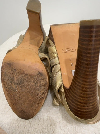 Coach Leather Sandals Heels