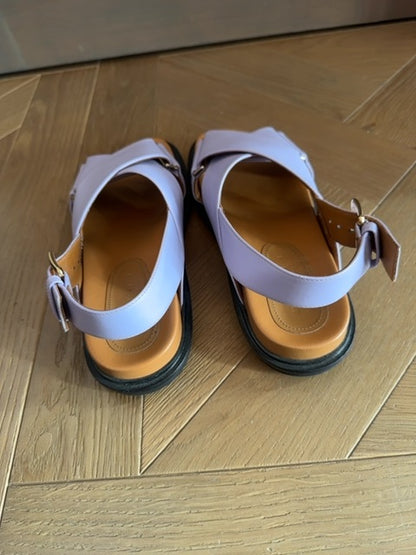Marni Fussbett leather slingback sandals.
