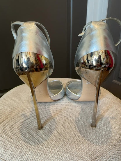 Casadei Silver Metallic Heels