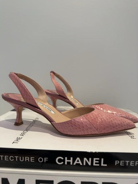 Manolo Blahnik Snakeskin Heels