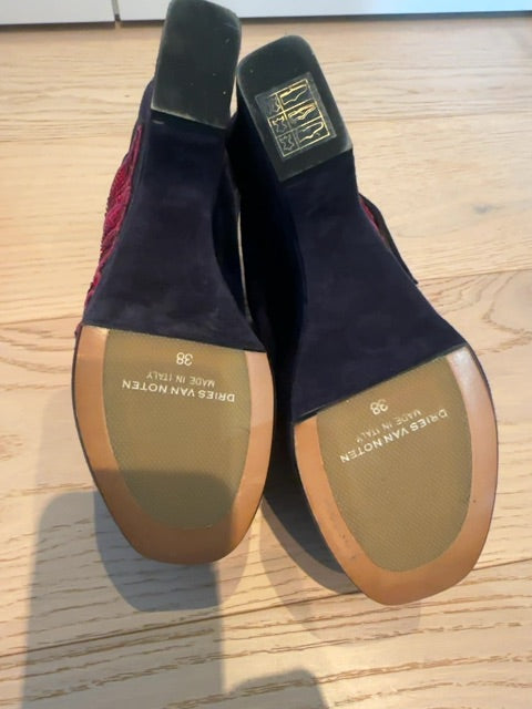 Dries Van Noten Suede platform heels