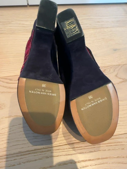 Dries Van Noten Suede platform heels