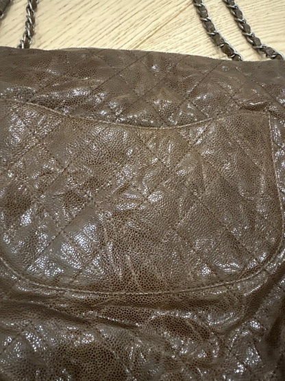 Chanel Glazed caviar leather Chanel Elastic Flap Bag