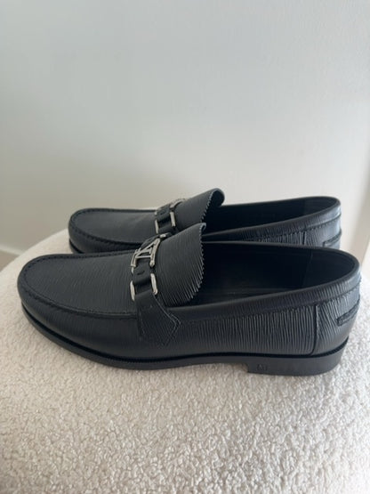 Louis Vuitton Louis Vuitton Blue Epi Leather Major Loafers