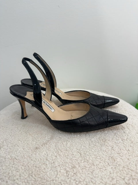 Manolo Blahnik Sling back patent leather