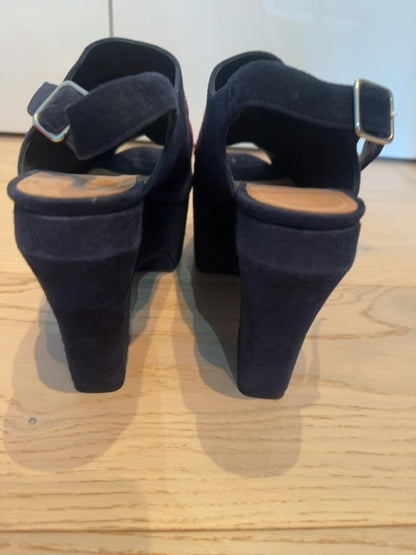 Dries Van Noten Suede platform heels