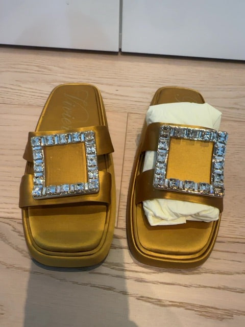 Roger Vivier Satin slides with rhinestone