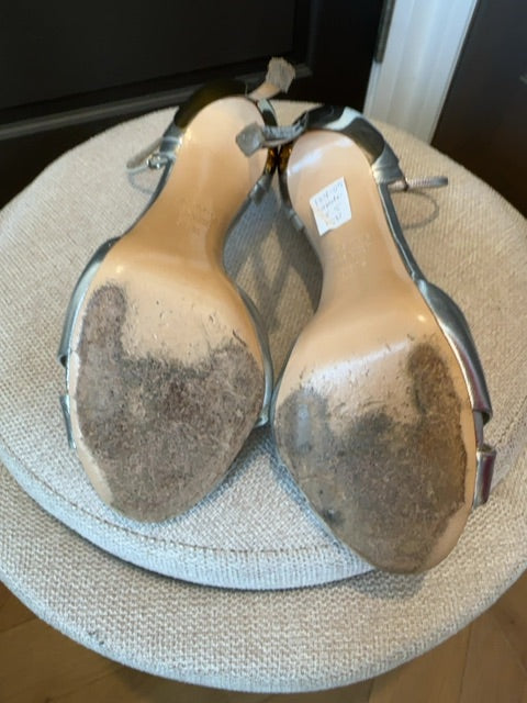 Casadei Silver Metallic Heels