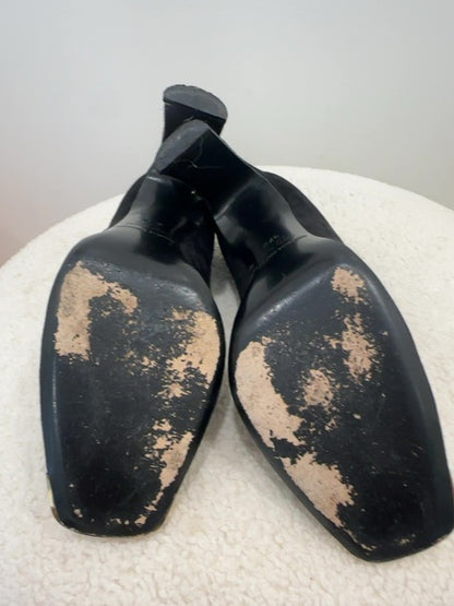 Nicholas Kirkwood Suede Pumps with Gold Cap Toe