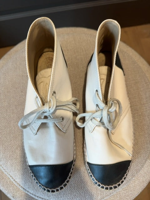 Chanel Lace up Espadrilles
