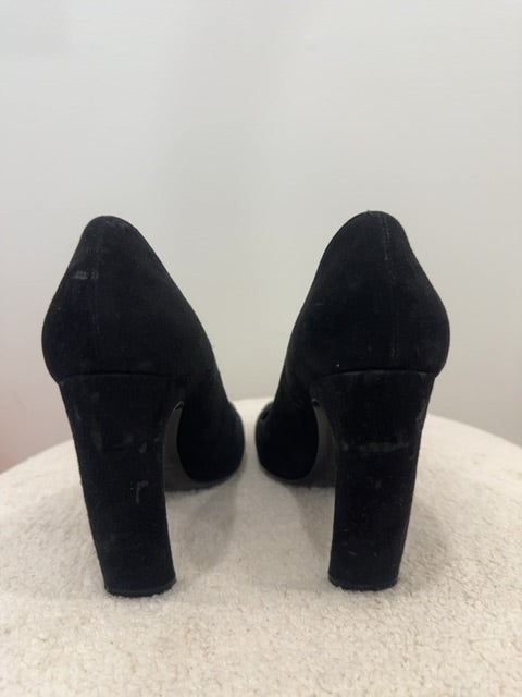 Nicholas Kirkwood Suede Pumps with Gold Cap Toe
