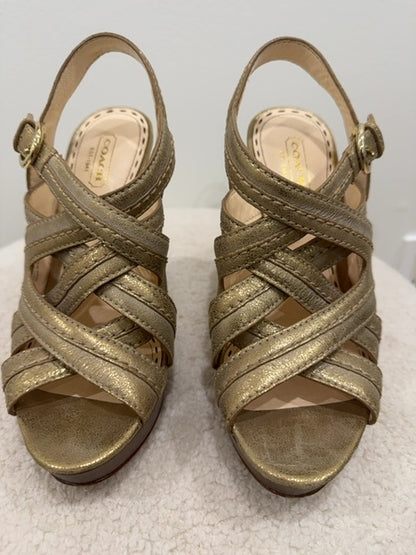 Coach Leather Sandals Heels