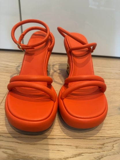 Fendi Baguette FF leather strappy sandals