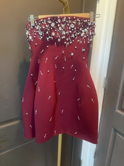 Jonathan Simkhai Arta embellished crêpe corset minidress