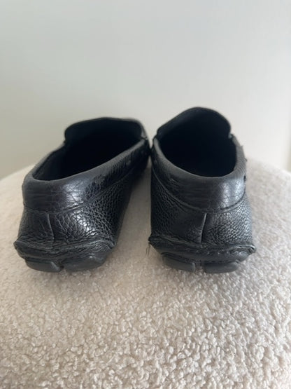 Prada Leather loafers with silver buckle