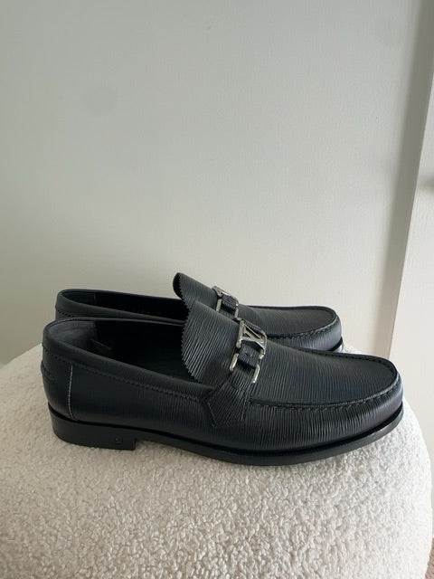 Louis Vuitton Louis Vuitton Blue Epi Leather Major Loafers