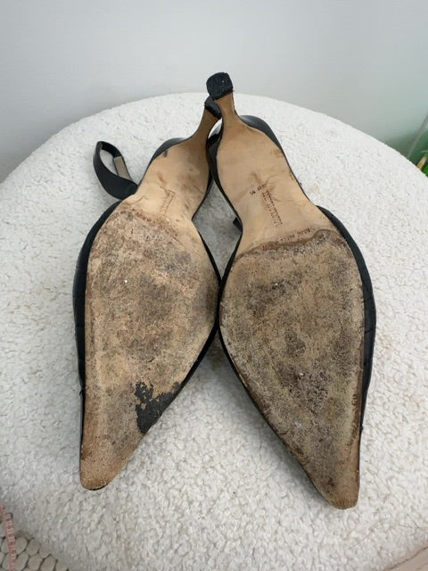 Manolo Blahnik Sling back patent leather