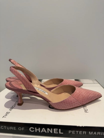 Manolo Blahnik Snakeskin Heels