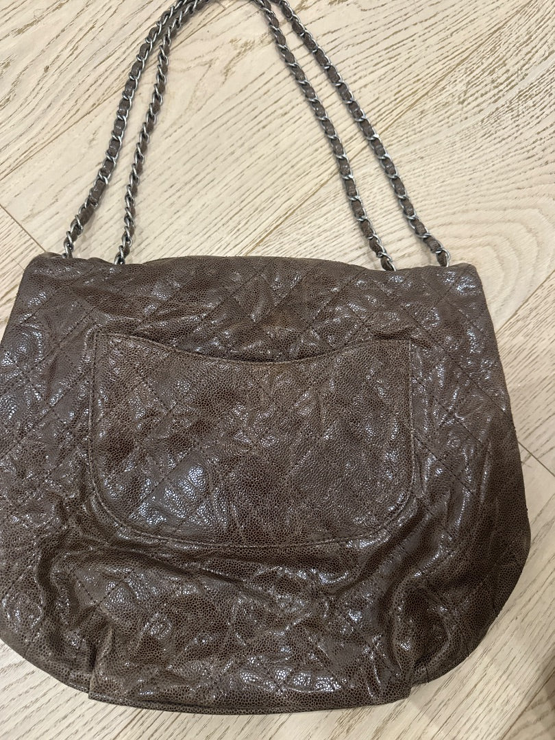 Chanel Glazed caviar leather Chanel Elastic Flap Bag