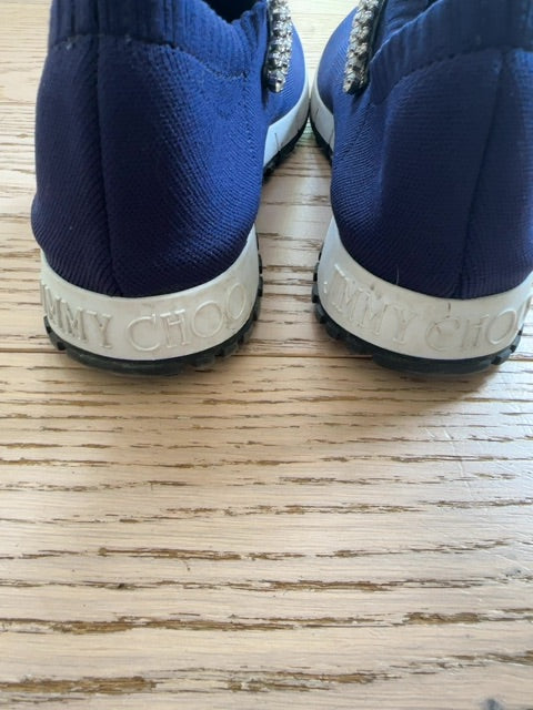 Jimmy Choo Verona knit sneakers featuring crystal embellishments