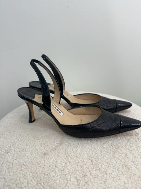 Manolo Blahnik Sling back patent leather