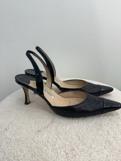 Manolo Blahnik Sling back patent leather
